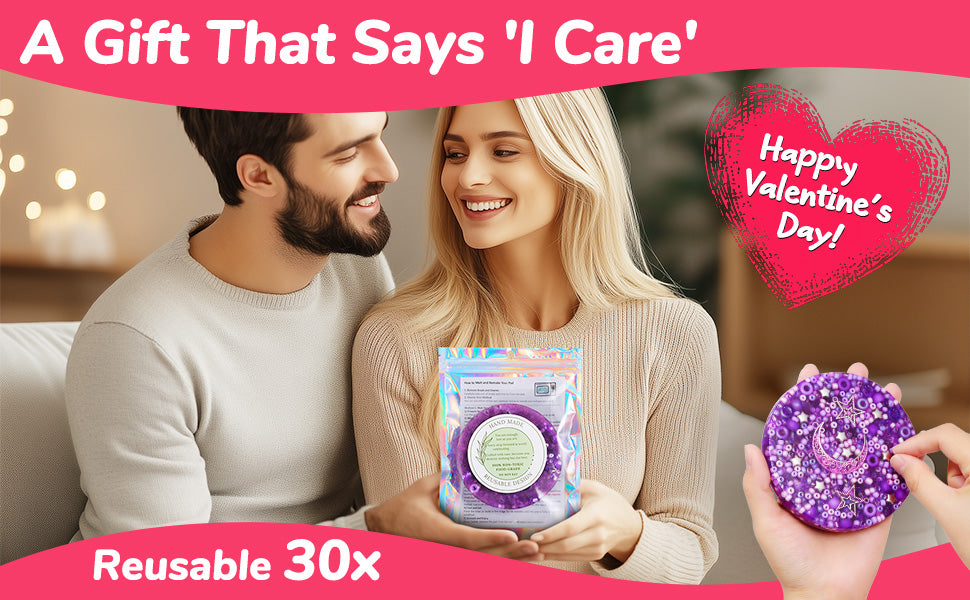 Reusable Picky Fidget Pad, Skin Picking Fidget Toys, Remeltable Picking Pad, Sensory Pick Pad, Valentine Gift for Adults with Anxiety, ADHD, Trichotillomania or Dermatillomania